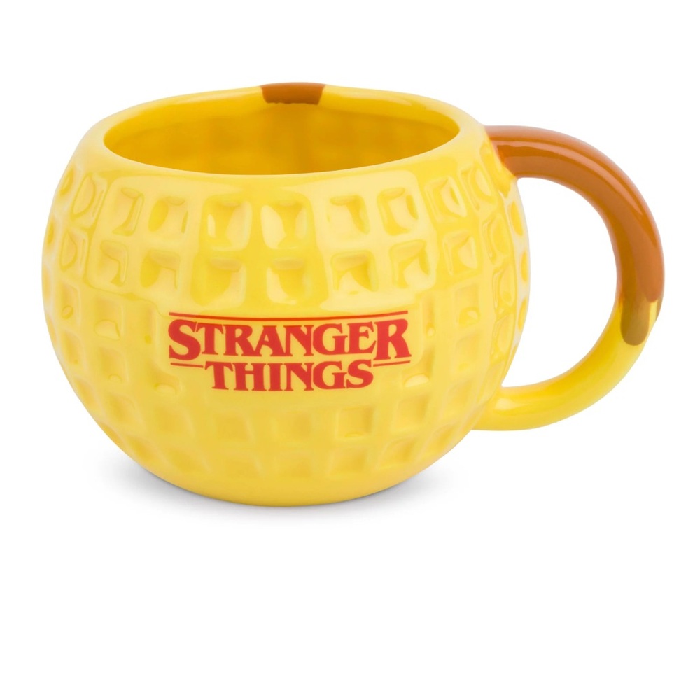 NEW Netflix Stranger Things Waffle w/Butter & Syrup 18oz Yellow 3D Ceramic Mug